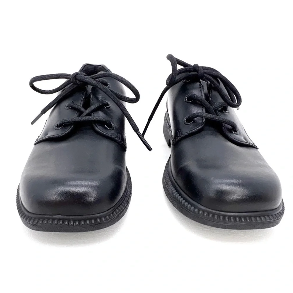Clarks Shoes Black Leather Lace-up Dress Shoes Boy’s Size 1 School Uniform New